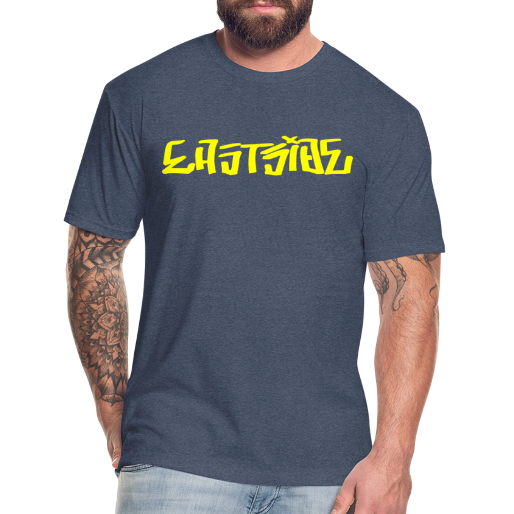 Fitted Cotton/Poly T-Shirt by Next Level - heather navy