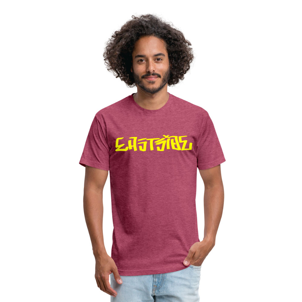 Fitted Cotton/Poly T-Shirt by Next Level - heather burgundy
