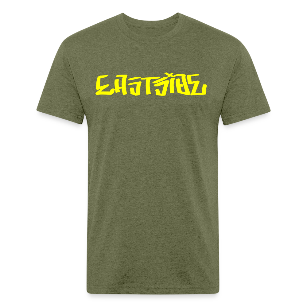 Fitted Cotton/Poly T-Shirt by Next Level - heather military green