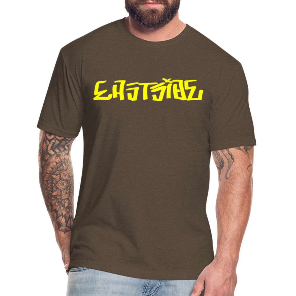 Fitted Cotton/Poly T-Shirt by Next Level - heather espresso