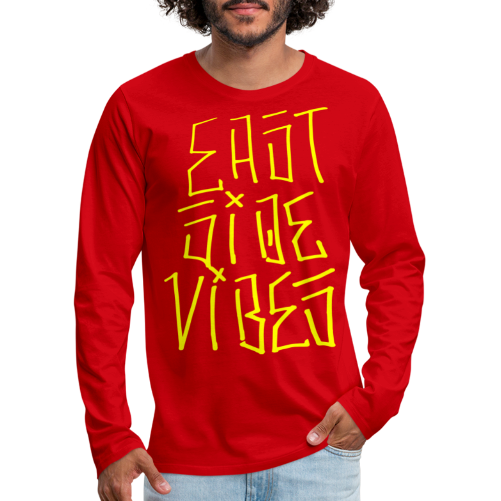 Men's Premium Long Sleeve T-Shirt - red