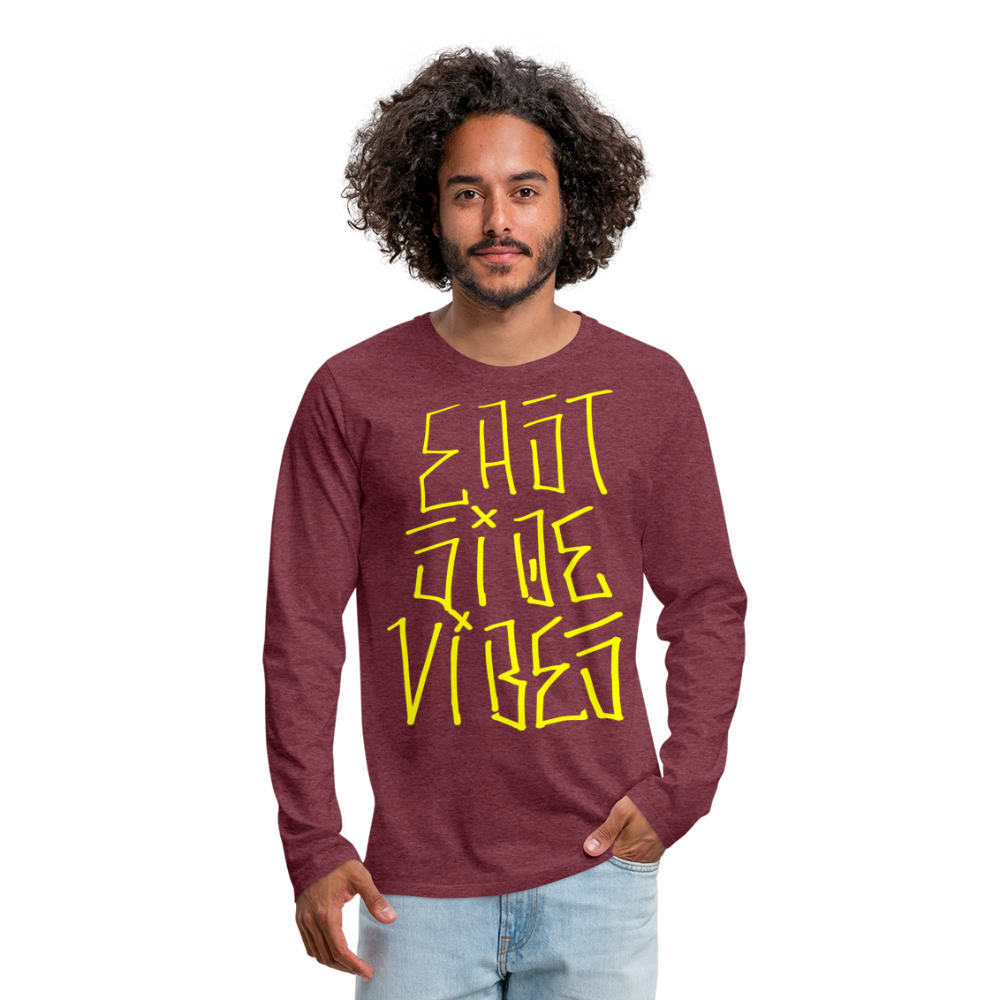 Men's Premium Long Sleeve T-Shirt - heather burgundy