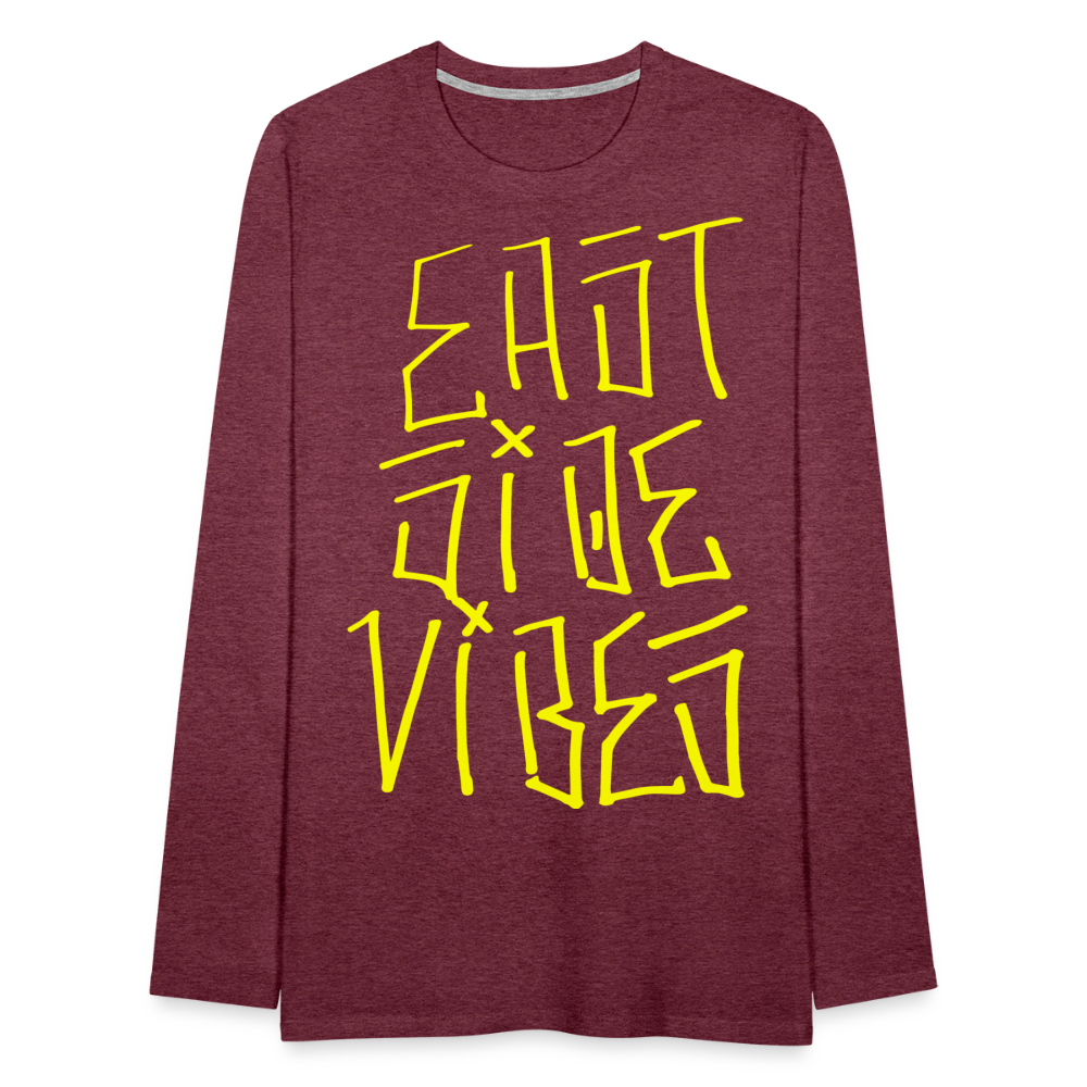 Men's Premium Long Sleeve T-Shirt - heather burgundy