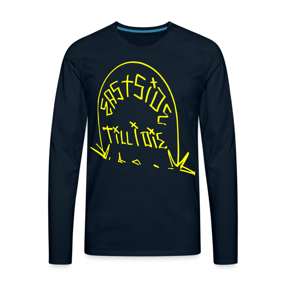 Men's Premium Long Sleeve T-Shirt - deep navy